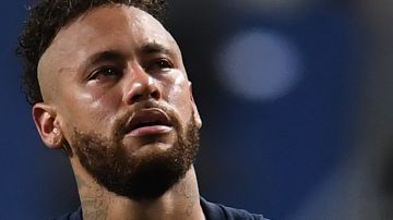 Neymar tras perder la final de la Champions League.