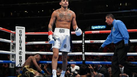 Ryan García luego de vencer a Javier Fortuna por KO en el sexto round.