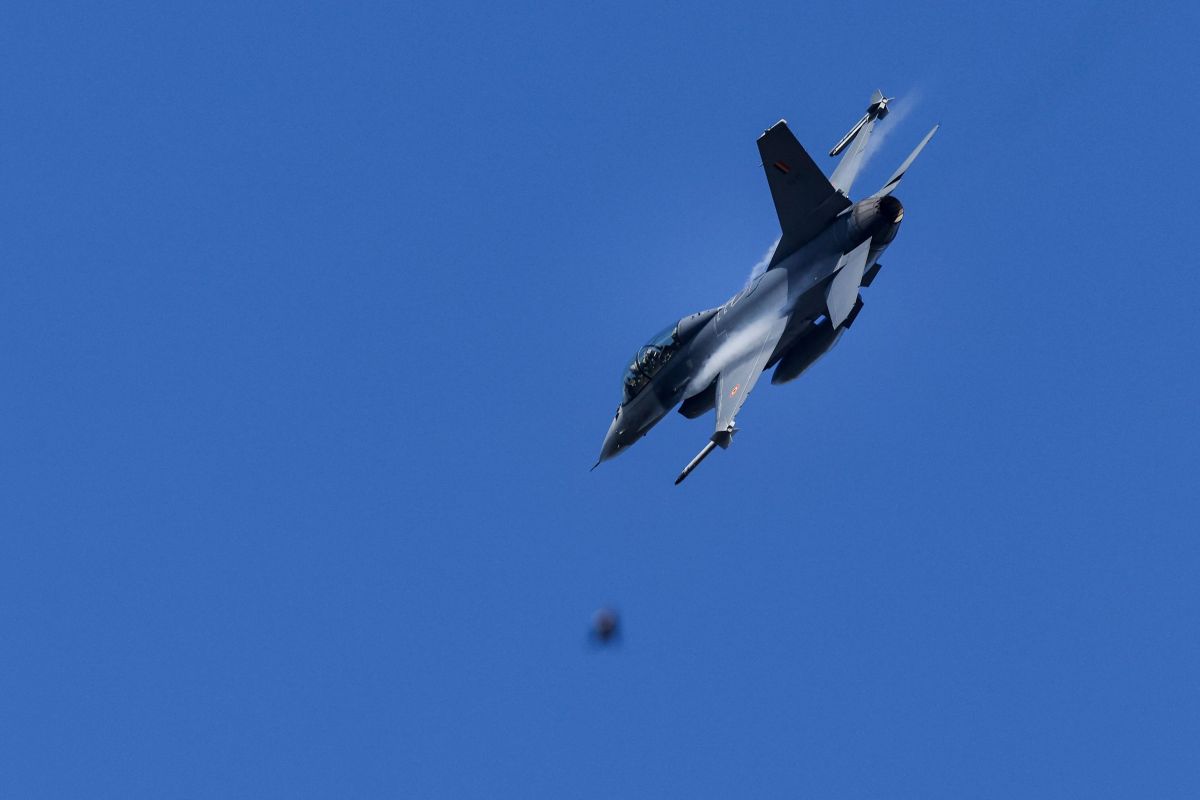 F-16-Aviación de la aviación de Bélgica durante unos ejercicios de la OTAN