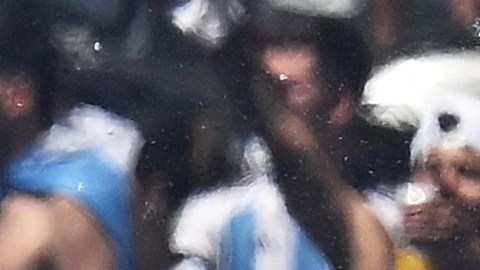 Messi en Buenos Aires durante la celebración de la Copa del Mundo.
