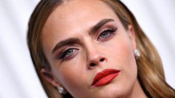 British model and actress Cara Delevingne arrives for the 29th Screen Actors Guild Awards at the Fairmont Century Plaza in Century City, California, on February 26, 2023. (Photo by VALERIE MACON / AFP) (Photo by VALERIE MACON/AFP via Getty Images)