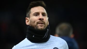 Lionel Messi en el entrenamiento previo al encuentro contra Bayern Munich.