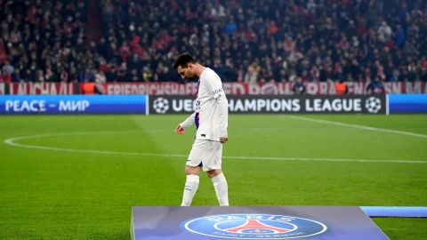 Lionel Messi tras la eliminación del PSG de la Champions League.