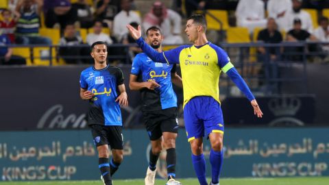 Cristiano recibió su primera tarjeta amarilla en Al-Nassr.