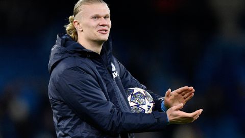 Haaland luego de anotar 5 goles en Champions League.