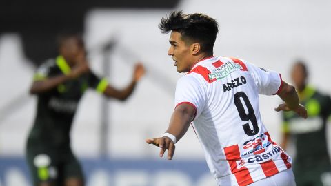 Foto referencial. Matías Arezo celebrando un gol en su paso por River Plate.