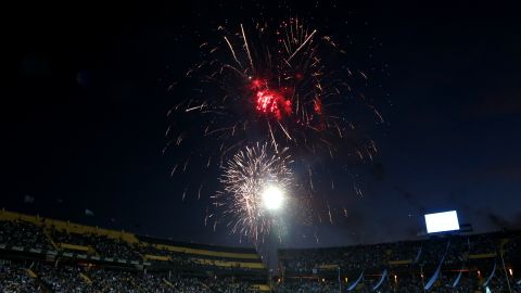 Estadio Campeón del Siglo, durante la visita de Argentina a Uruguay por las eliminatorias al Mundial Qatar 2022.