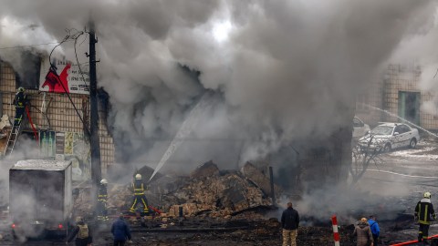 Kiev fue atacada con drones Shahed fabricados en Irán.