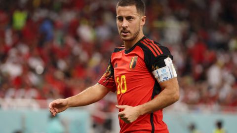 Eden Hazard con la selección de Bélgica.