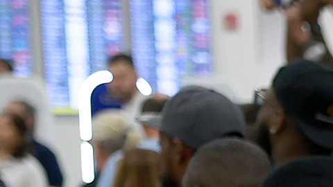 Pasajeros en el Aeropuerto de Miami