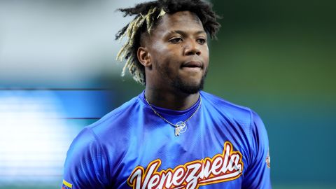 Ronald Acuña Jr. con la selección de Venezuela.