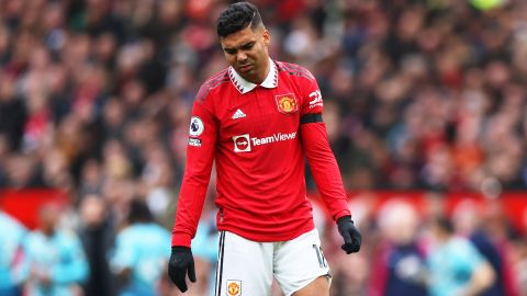 Casemiro es el único jugador del united que ha recibido rojas en la 2022/23.