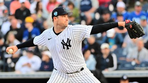 Gerrit Cole durante un partido del Spring Training 2023 ante Toronto Blue Jays.