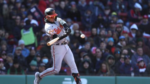 Ramón Urías conectó cuadrangular en su segundo turno al bate. / Getty Images