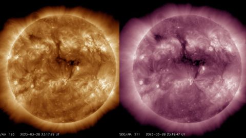 Reportan un nuevo agujero masivo en la atmósfera del Sol.