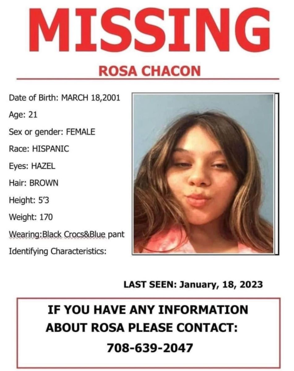 Rosa Chacón desapareció el 18 de enero en el vecindario "La Villita" en Chicago.