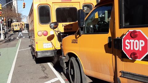 Buses escolares en NYC. /Archivo