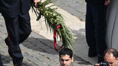 Pope Francis celebrates the Holy Mass of Palm Sunday