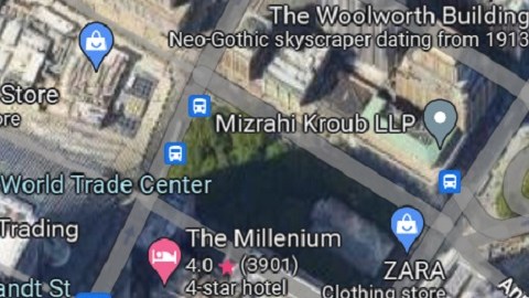 El colapso del estacionamiento ocurrió en el Bajo Manhattan.