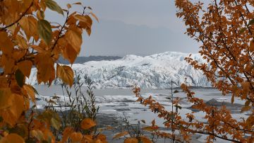Matanuska Glacier In Alaska Serves As Hiking Destination Near City Of Anchorage