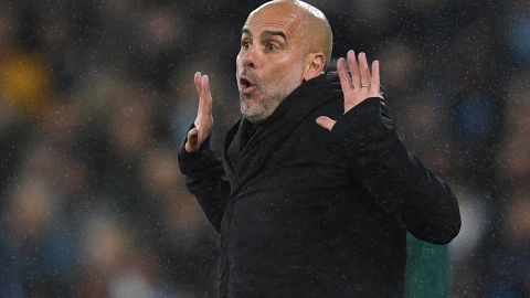 Pep Guardiola durante el encuentro ante Bayern Munich.