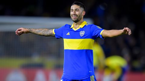 Alan Varela celebra luego de hacer el heroico gol a Deportivo Pereira.