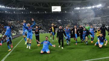 El Nápoli celebró con furor la victoria ante la Juventus.