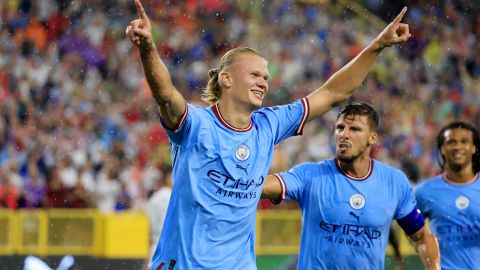 Erling Haaland del Manchester City, es el máximo goleador de la Champions con 10 dianas.