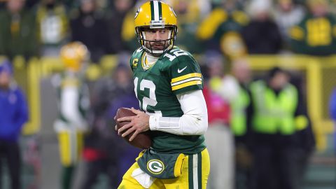 Aaron Rodgers durante un encuentro ante Detroit Lion.