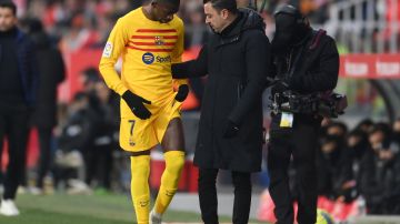 Dembélé cayó lesionado en su mejor momento de la temporada.