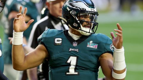 Jalen Hurts durante el Super Bowl LVII ante Kansas City Chiefs.