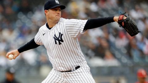 Gerrit Cole durante un encuentro ante Philadelphia Phillies en el Spring Training 2023.