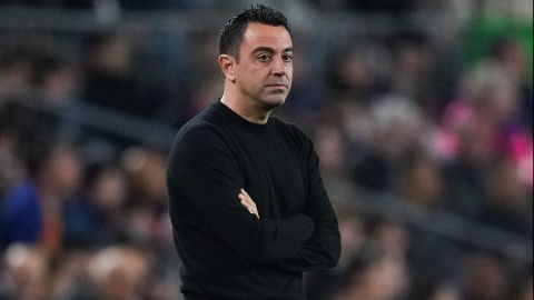 Xavi Hernández durante un encuentro ante el Girona FC.