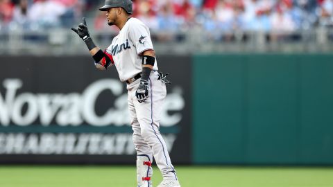 Luis Arráez jugador de Miami Marlins.