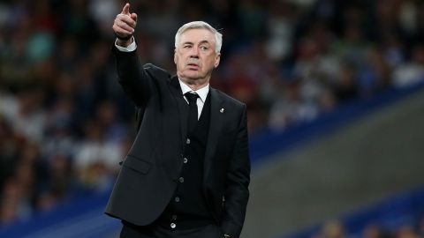 Carlo Ancelotti durante el partido contra el Celta de Vigo.