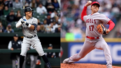 Aaron Judge (Izquierda), Shohei Ohtani (derecha).