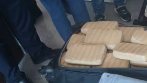Imagen que muestra la marihuana incautada.