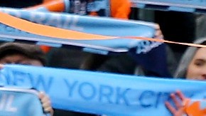 Fanáticos del New York City FC celebrando. Imagen referencia.