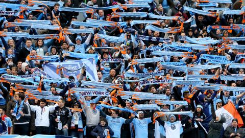 Fanáticos del New York City FC celebrando. Imagen referencia.
