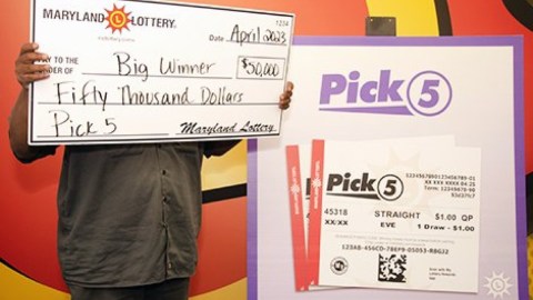 Hombre gana tres veces la lotería en Maryland