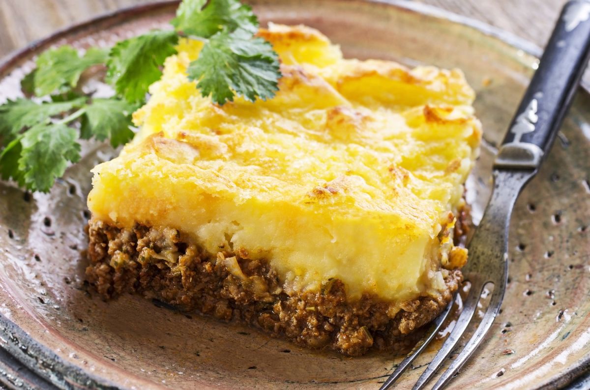 pastel de carne con puré de patata