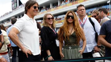Shakira y Tom Cruise en el Gran Premio de Miami de la Fórmula 1