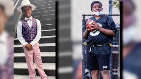 Alfa Barrie (11) y Warren Garrett (13).