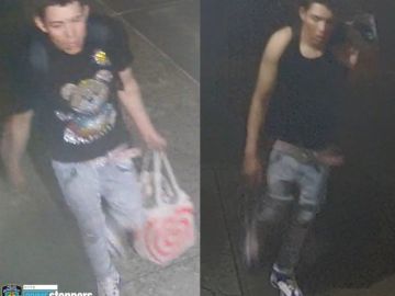 Sospechoso captado por cámara de seguridad.