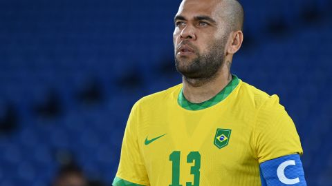 Dani Alves durante los Juegos Olímpicos de Tokio 2021.