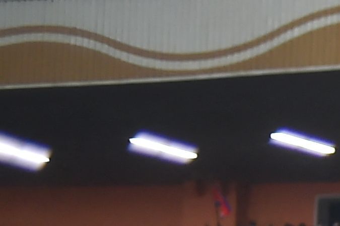 Trabajadores de Corea del Norte protestando en una asamblea.