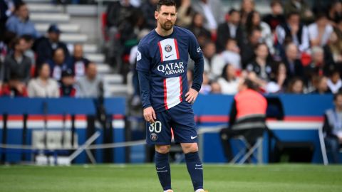 Lionel Messi luego de la derrota ante Lorient por la Ligue 1.