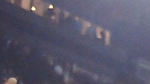 Hinchas de Napoli con parte del césped del estadio del Udinese.