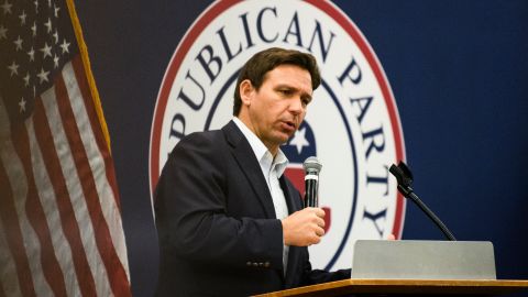 Florida Governor Ron DeSantis Attends Iowa GOP Reception In Cedar Rapids