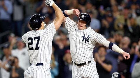 Giancarlo Stanton y Josh Donaldson.